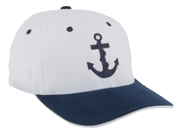 Šiltovka s kotvou - bielo modrá